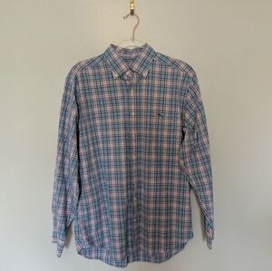 Vineyard Vines Tucker Shirt Button Up Blue Purple Plaid Medium